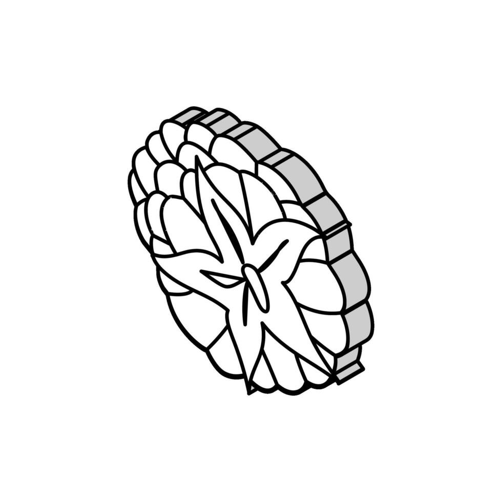 framboise mûr délicieux fruit isométrique icône vecteur illustration