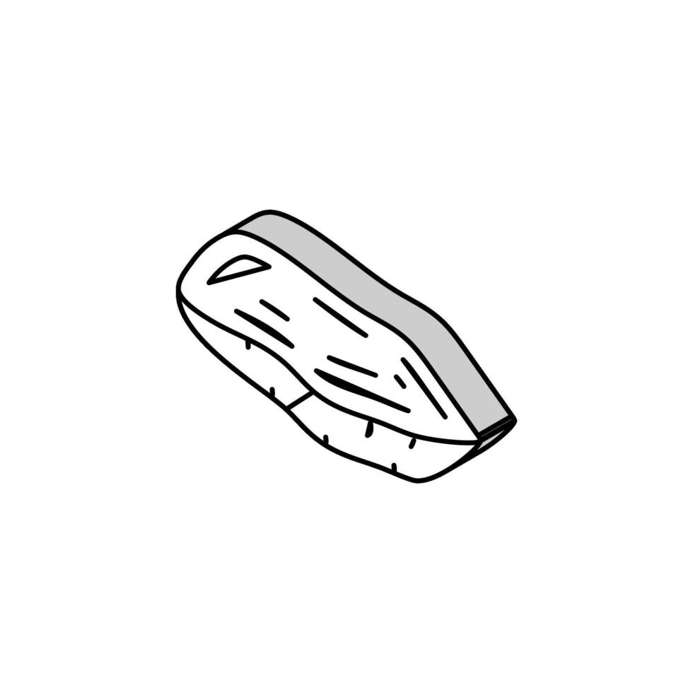 Couper sucré Patate isométrique icône vecteur illustration