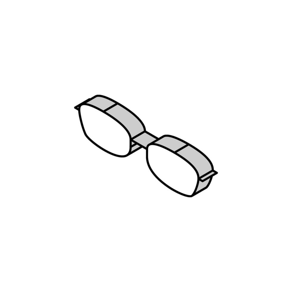 oculaire des lunettes optique isométrique icône vecteur illustration