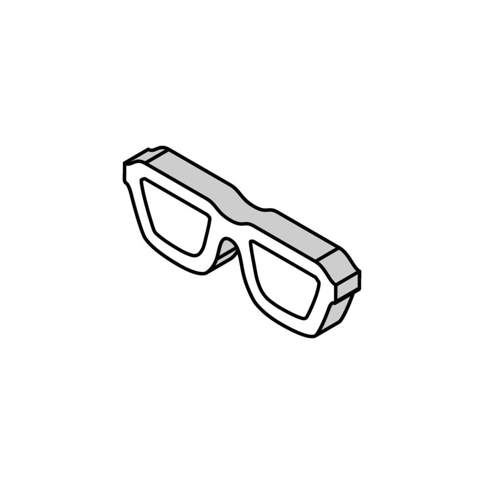 rétro des lunettes optique isométrique icône vecteur illustration