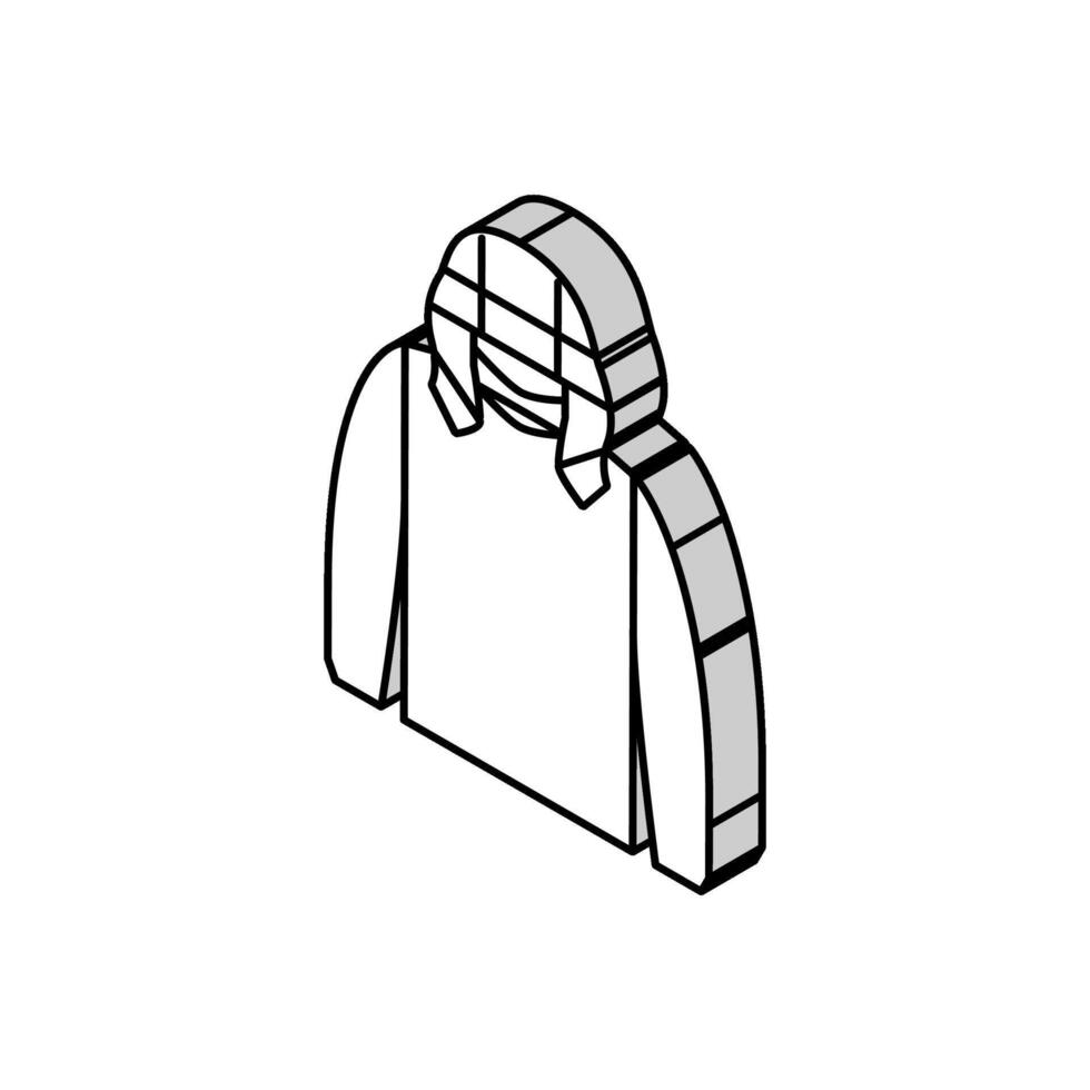 puffer vêtements d'extérieur Masculin isométrique icône vecteur illustration