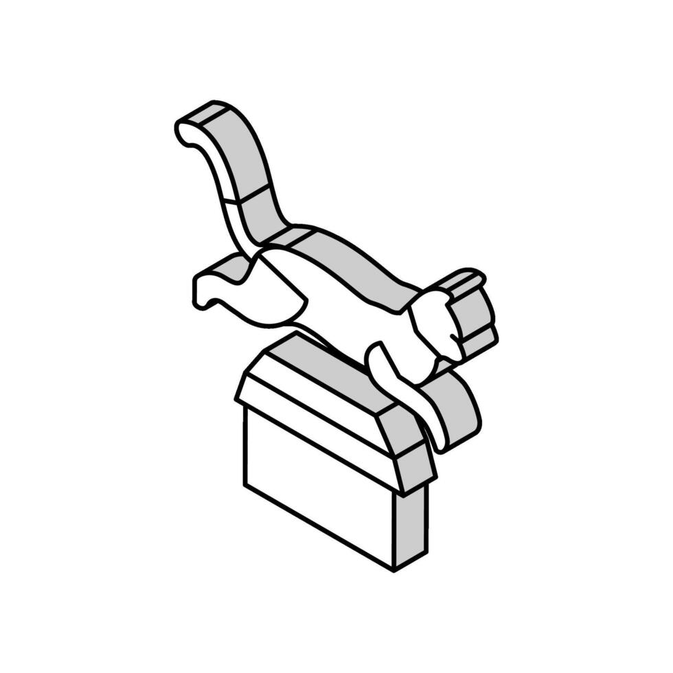 au dessus préposition Anglais isométrique icône vecteur illustration