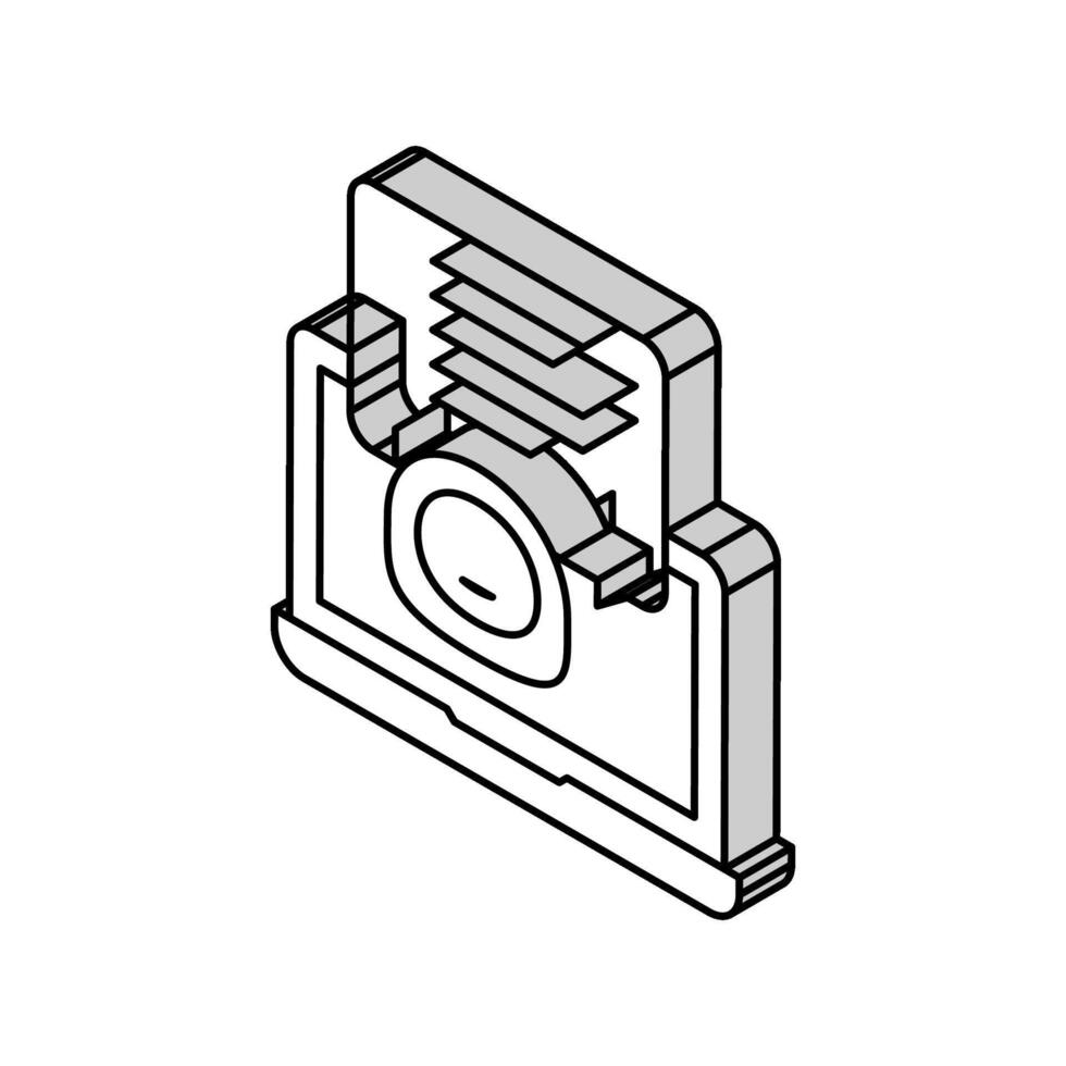 numérique bavarder bot isométrique icône vecteur illustration