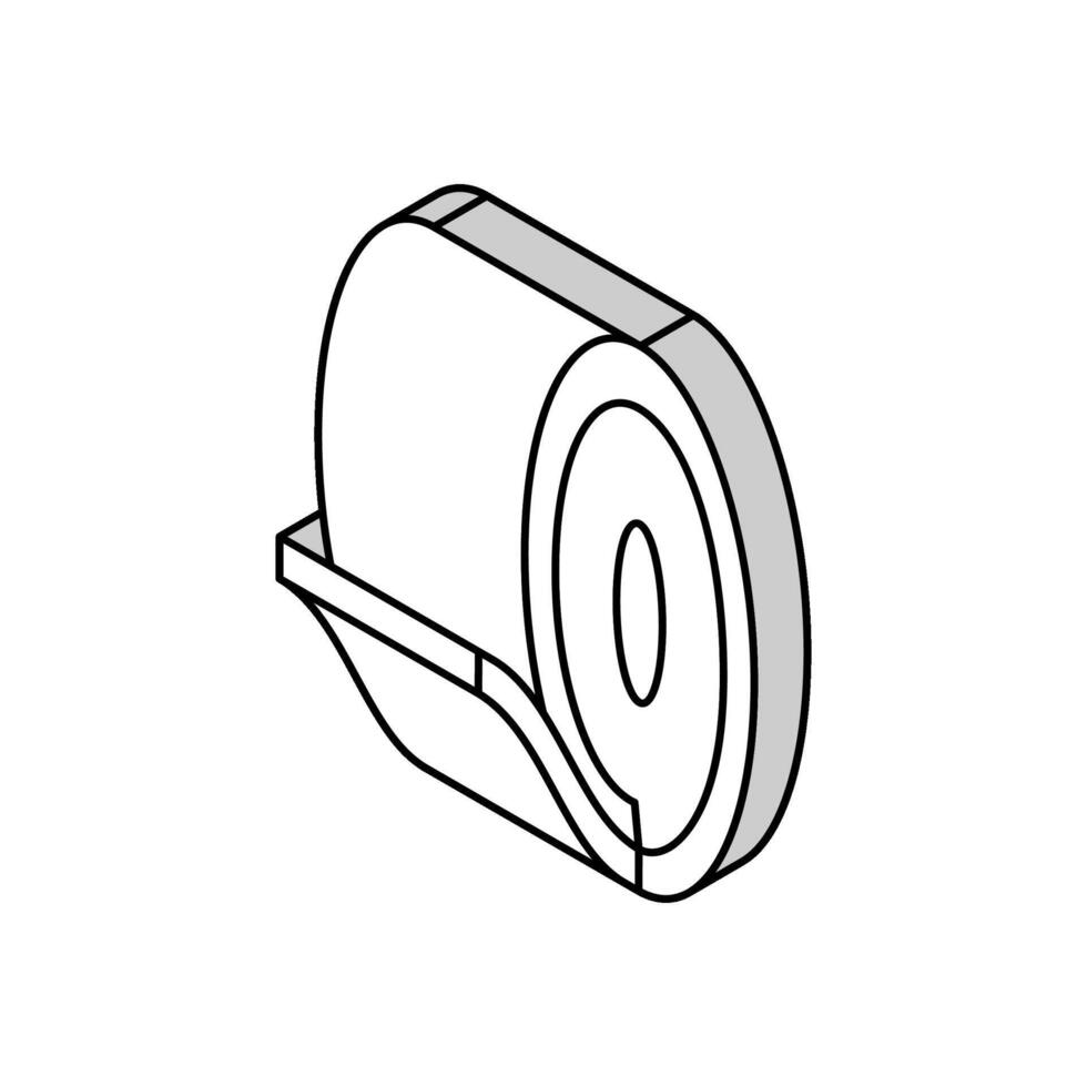 bobine acier production isométrique icône vecteur illustration