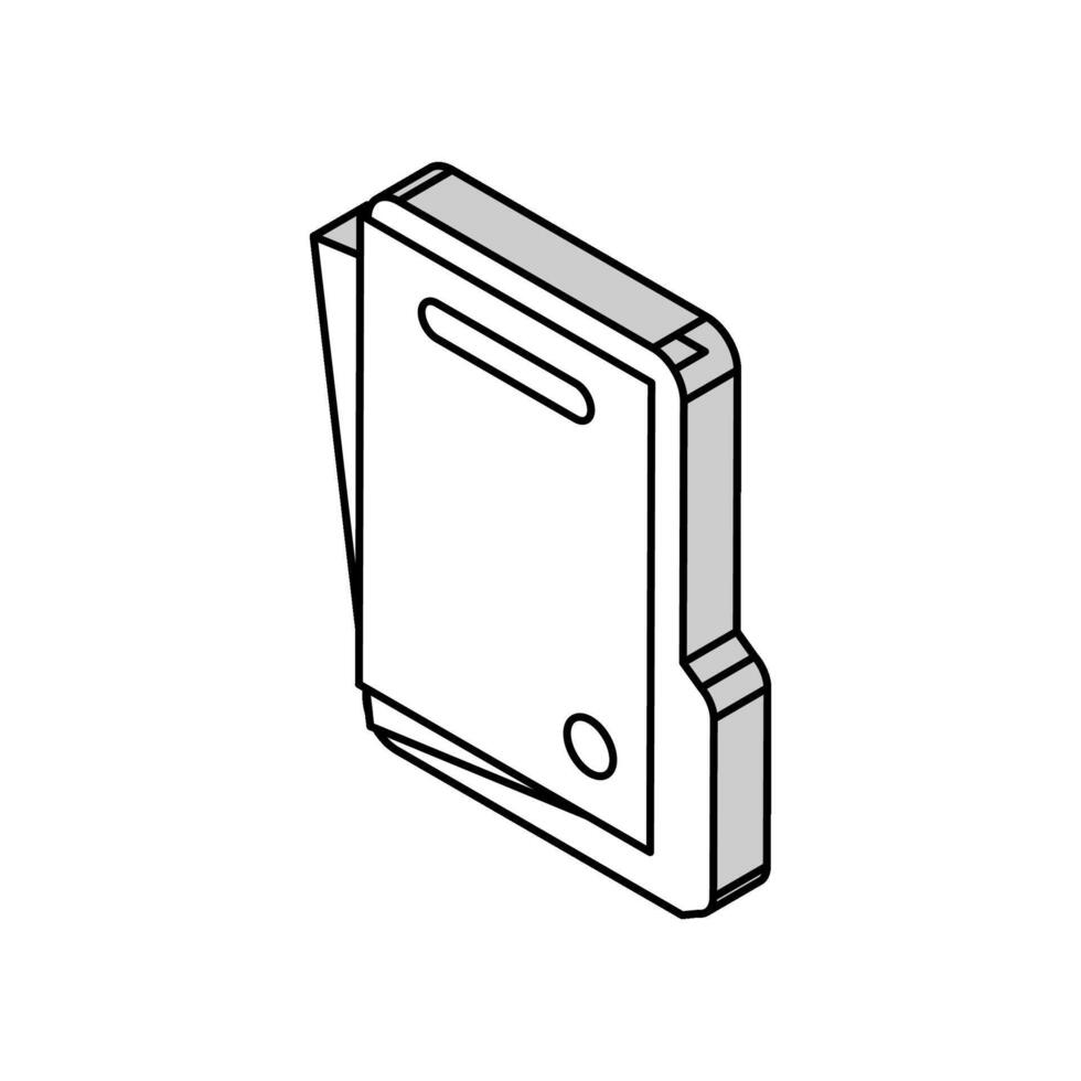 termes état papier document isométrique icône vecteur illustration