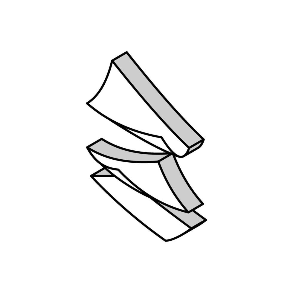 mouche papier document isométrique icône vecteur illustration