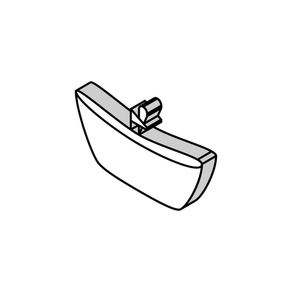 une baignoire salle de bains intérieur isométrique icône vecteur illustration