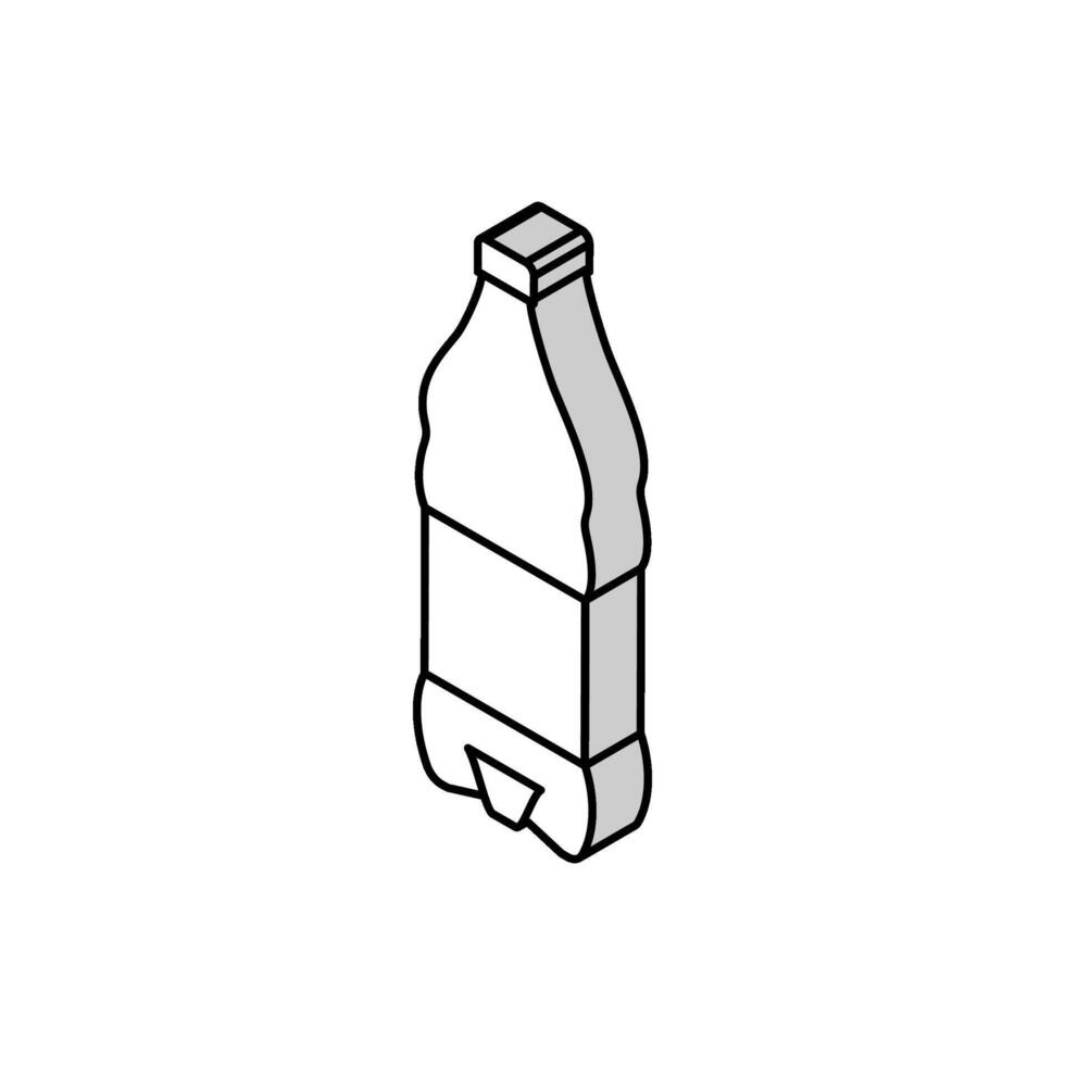 liquide l'eau Plastique bouteille isométrique icône vecteur illustration
