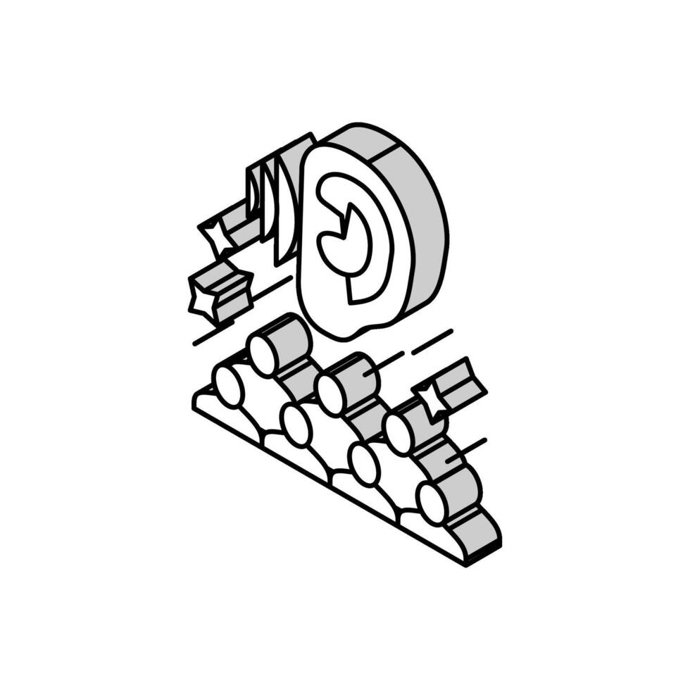 actif auditeur affaires isométrique icône vecteur illustration