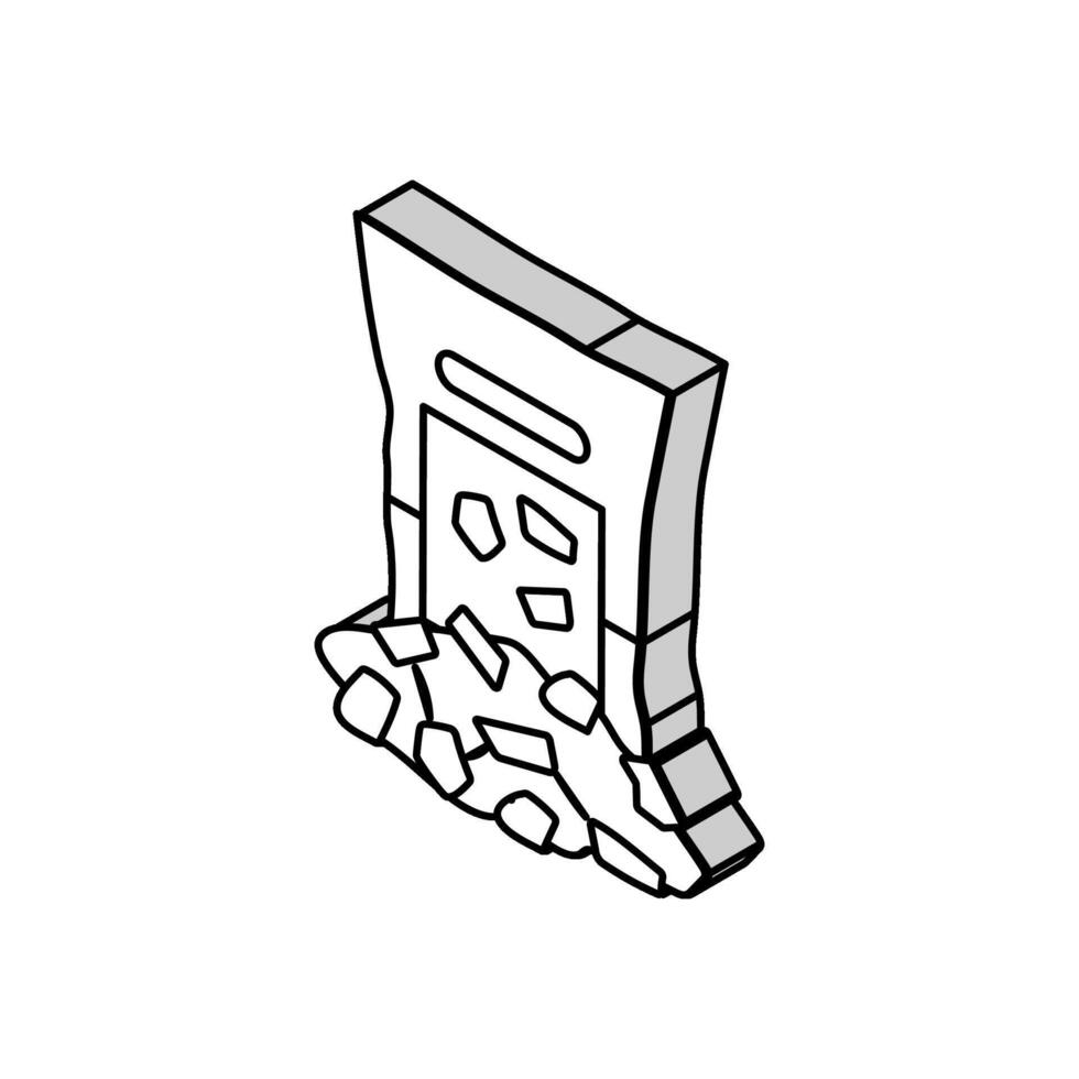frites fumeur isométrique icône vecteur illustration
