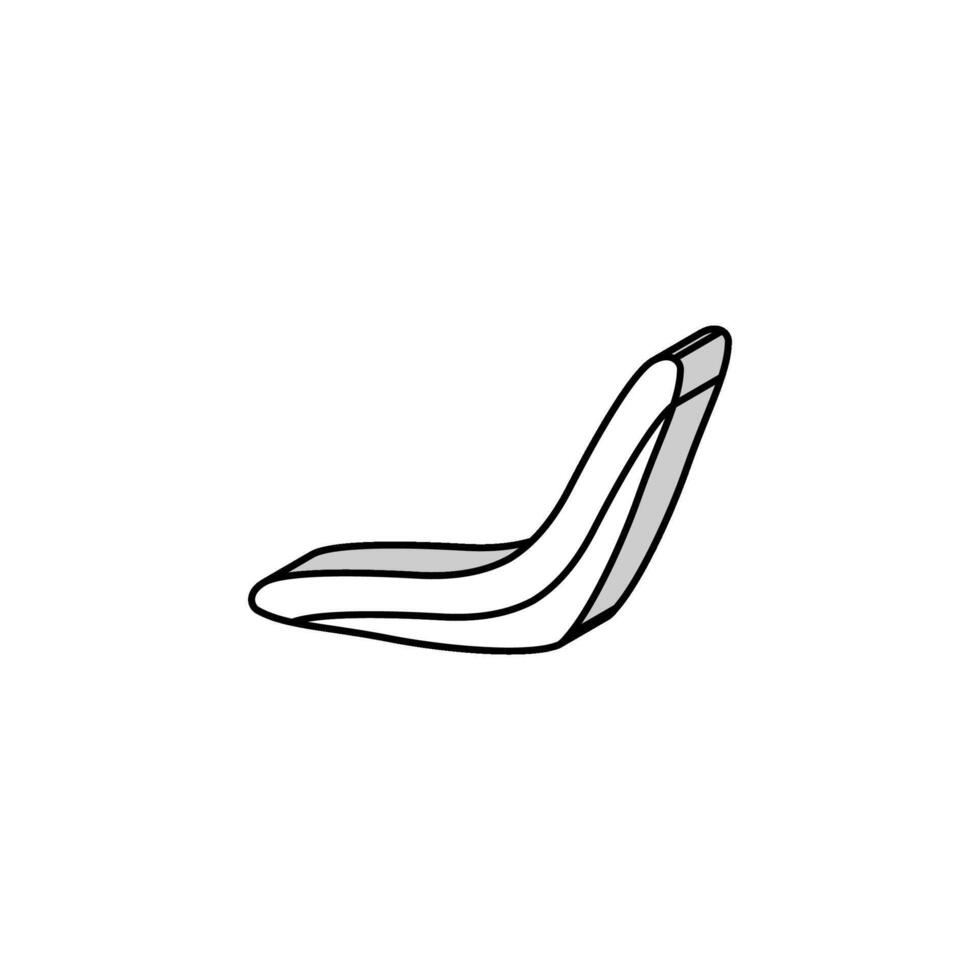 boomerang arme militaire isométrique icône vecteur illustration