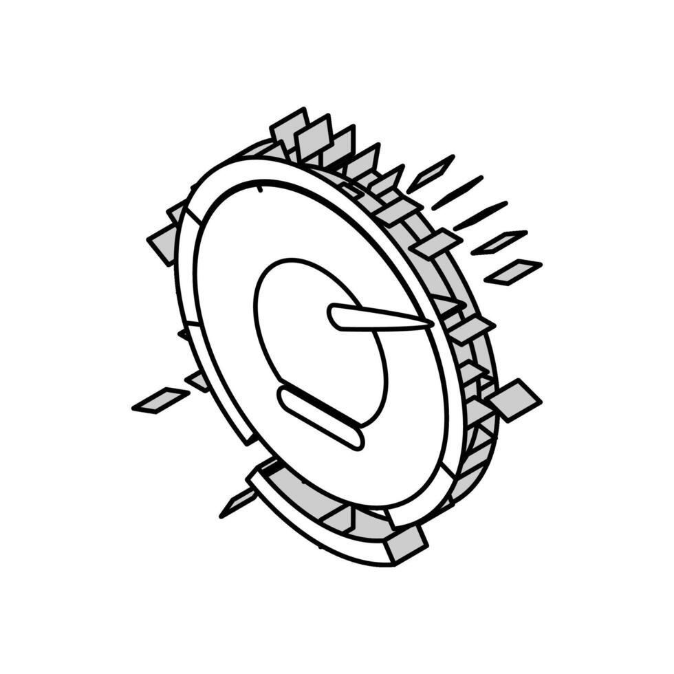 compteur de vitesse véhicule la vitesse auto isométrique icône vecteur illustration