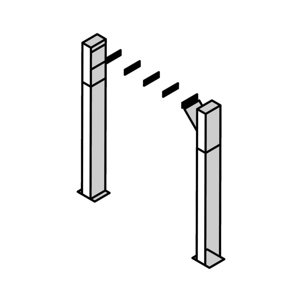 singe bars parc Extérieur enfant jouer isométrique icône vecteur illustration