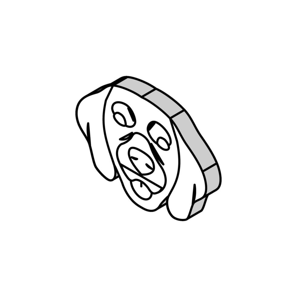 beagle chien chiot animal de compagnie isométrique icône vecteur illustration