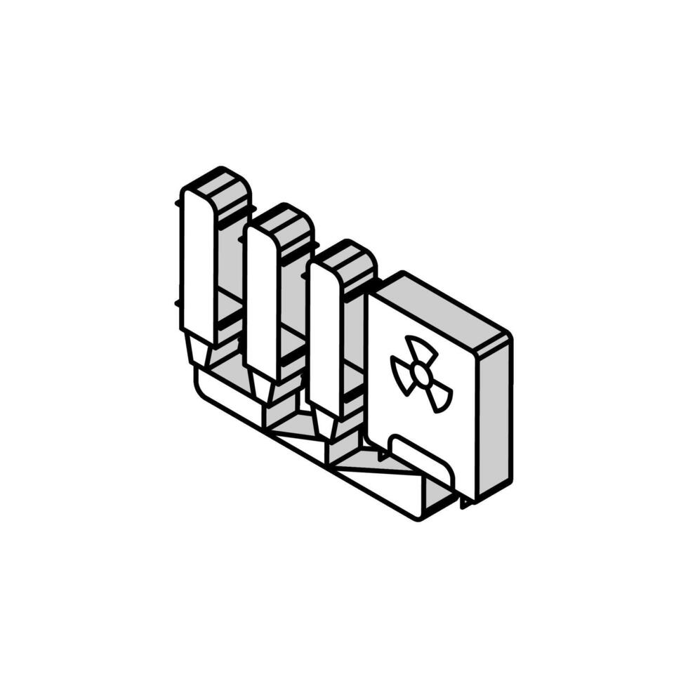 radiation surveillance nucléaire énergie isométrique icône vecteur illustration