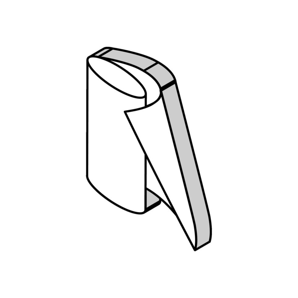 tissu rouleau papier serviette isométrique icône vecteur illustration