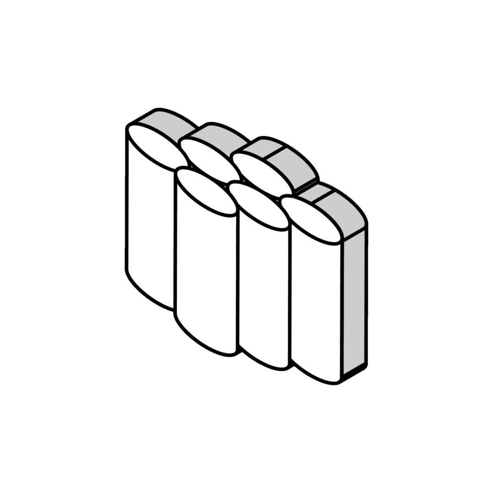 serviette de table rouleau papier serviette isométrique icône vecteur illustration