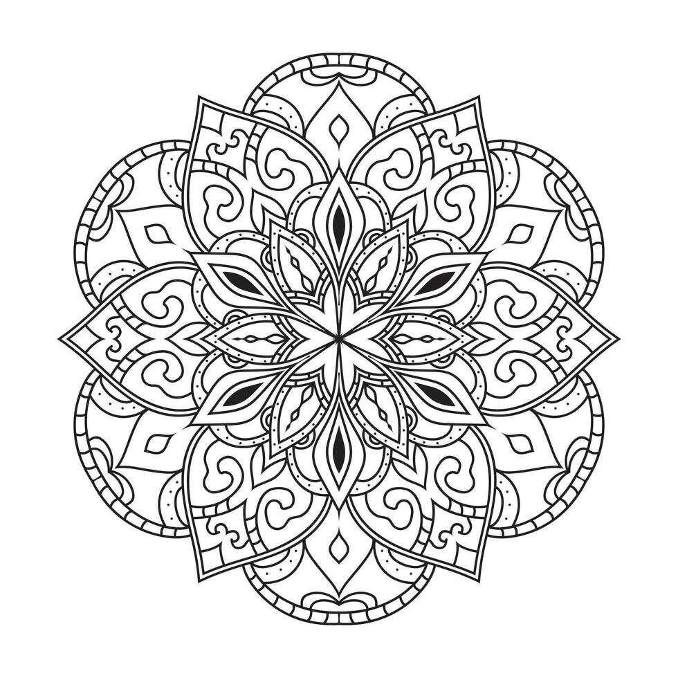 contour mandala décoratif et ornemental conception pour coloration page vecteur