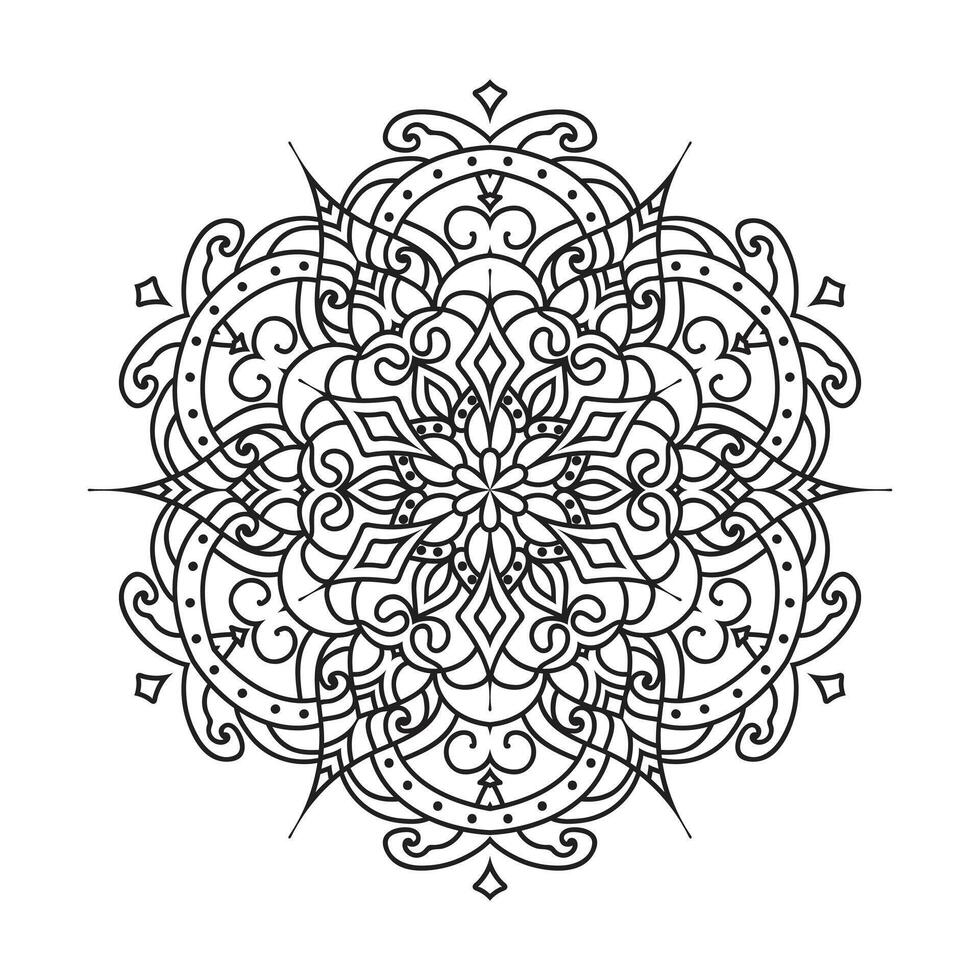 contour mandala décoratif et ornemental conception pour coloration page vecteur