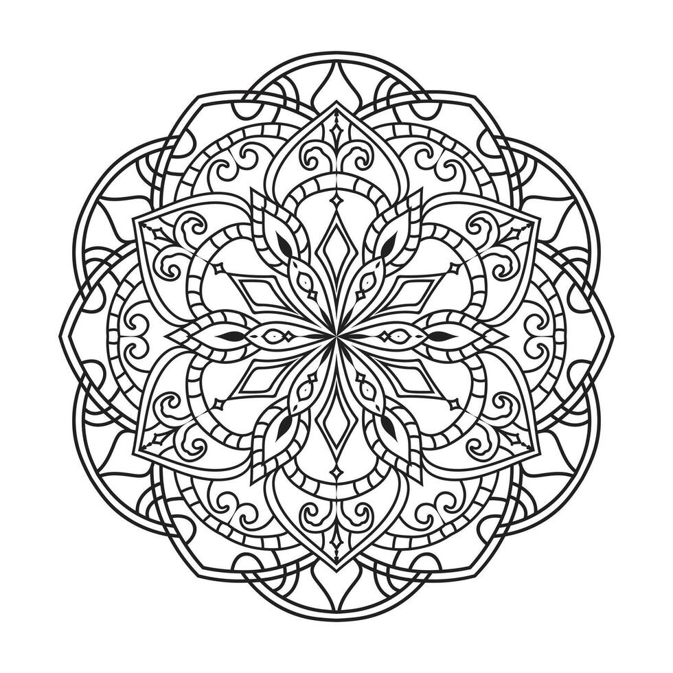 contour mandala décoratif et ornemental conception pour coloration page vecteur