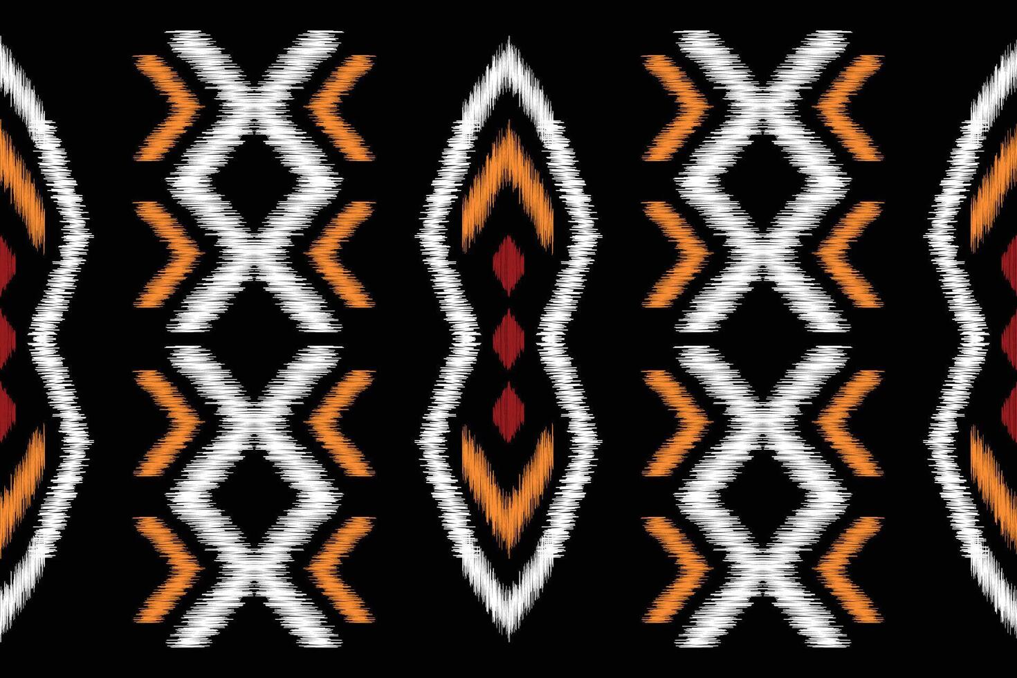 traditionnel ethnique ikat motif en tissu modèle géométrique style.africain ikat broderie ethnique Oriental modèle noir Contexte fond d'écran. résumé, vecteur, illustration.texture, cadre, décoration. vecteur