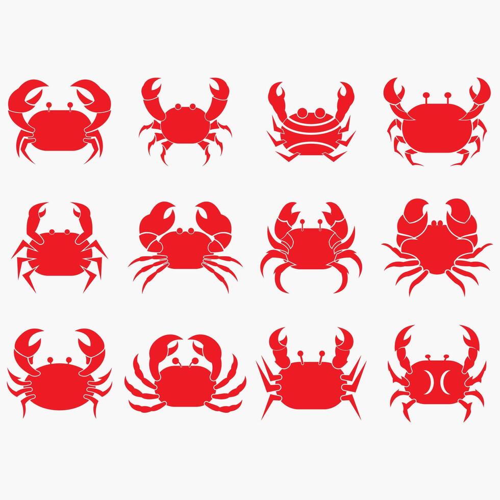 collection de Crabe logos vecteur