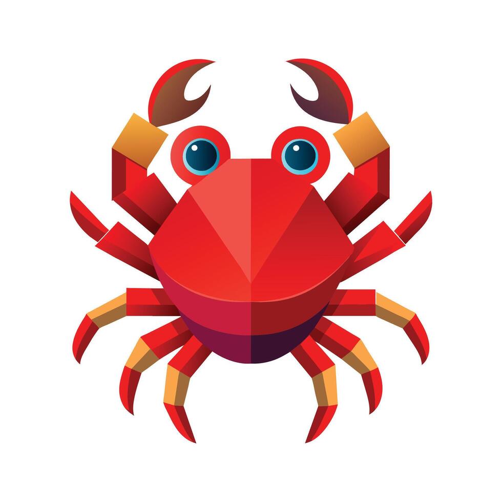Crabe Triangle forme vecteur illustration.