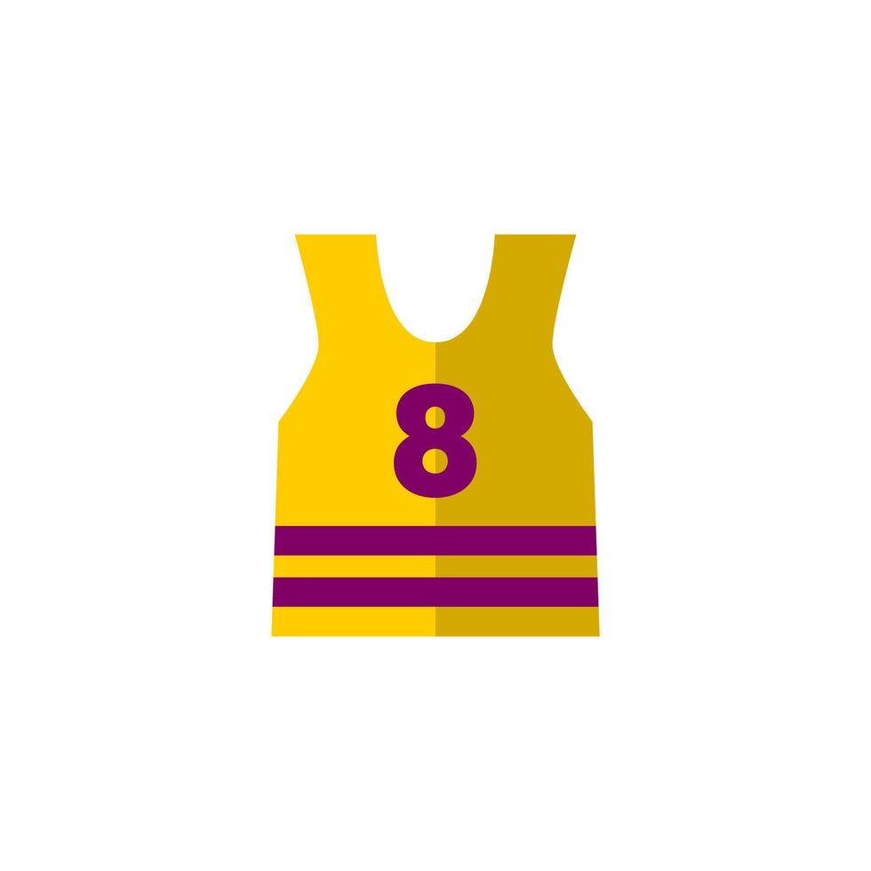 basketball uniforme Sans manches Jersey icône plat conception Facile sport vecteur parfait la toile et mobile illustration