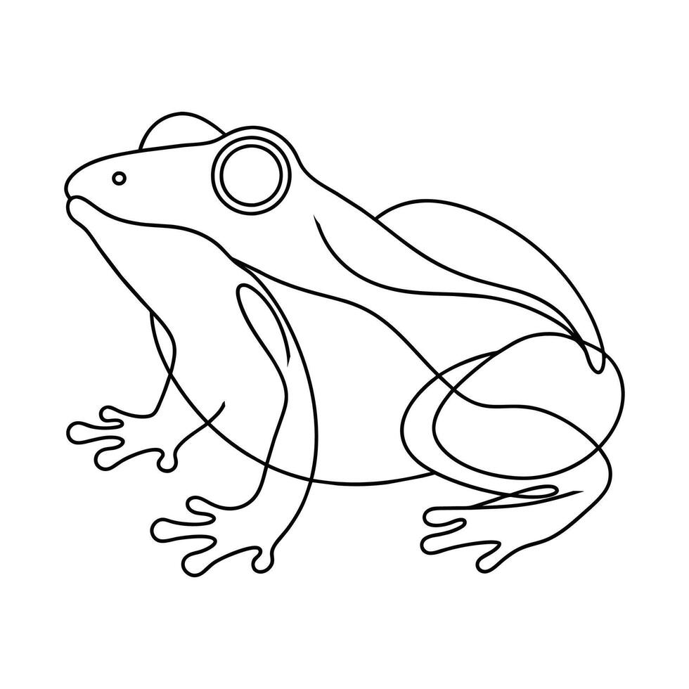 grenouille ligne art prime vecteur illustration