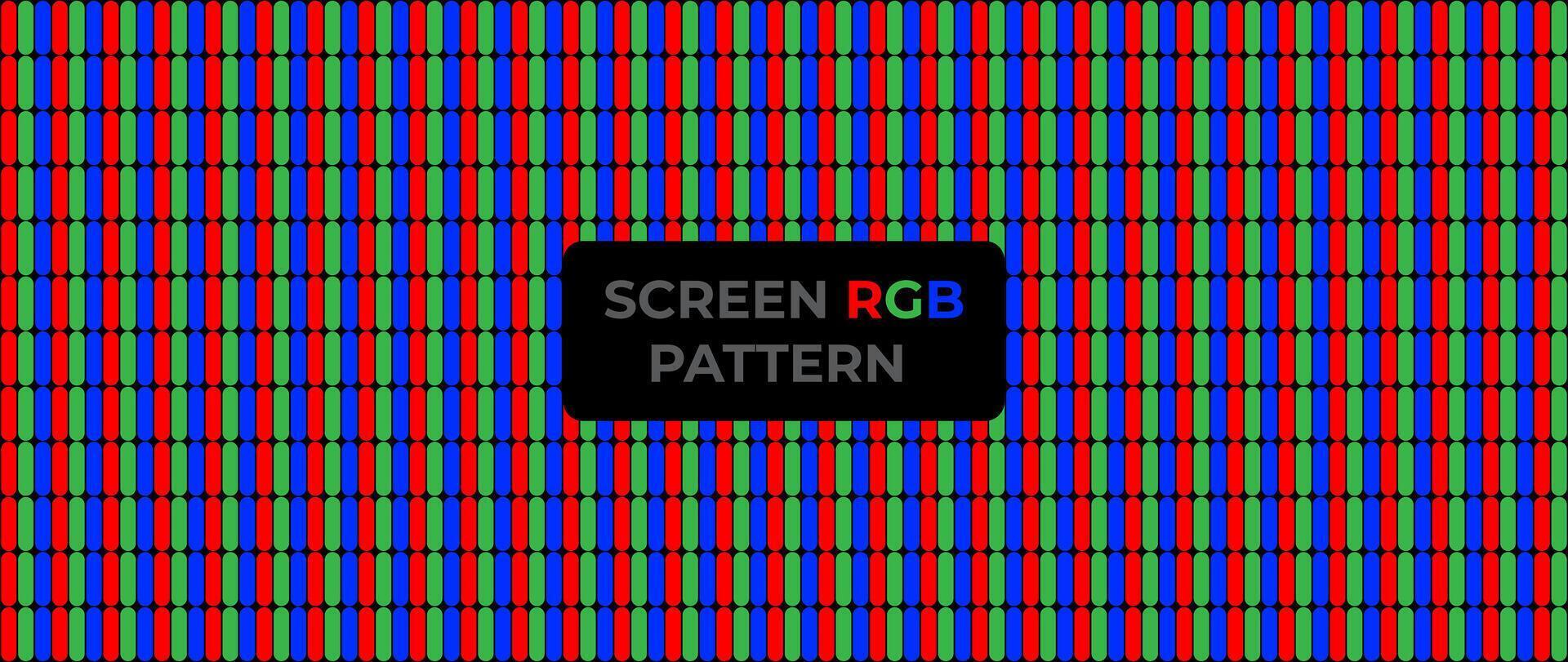 rouge, vert et bleu ou rgb LED filtrer, télévision écran contre-jour lumières sans couture modèle dans noir Contexte pour bannière, arrière-plan, conceptions, rétro vecteur