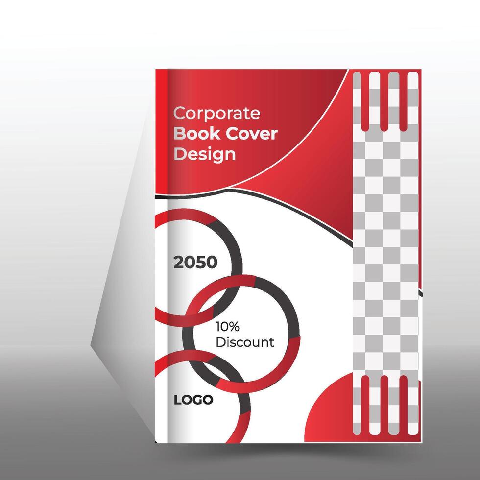 collection de moderne graphique conception livre couverture disposition modèle avec graphique éléments et espace pour photo Contexte dans a4 taille. vecteur