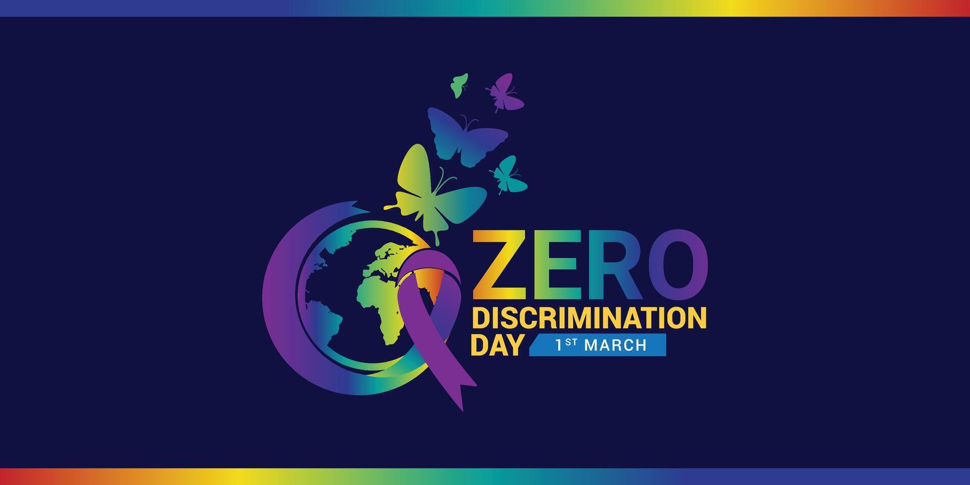 zéro la discrimination journée 1 mars. vecteur graphique de zéro la discrimination journée bien pour zéro la discrimination journée fête, nous célébrer le droite de toutes les personnes à vivre une plein et productif la vie