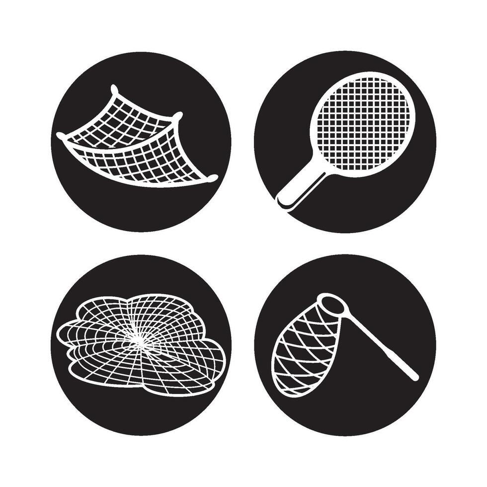 pêche net icône vecteur illustration modèle conception