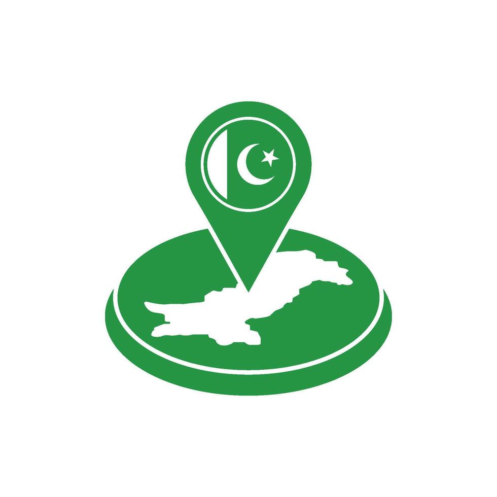 Pakistan carte icône vecteur illustration symbole conception