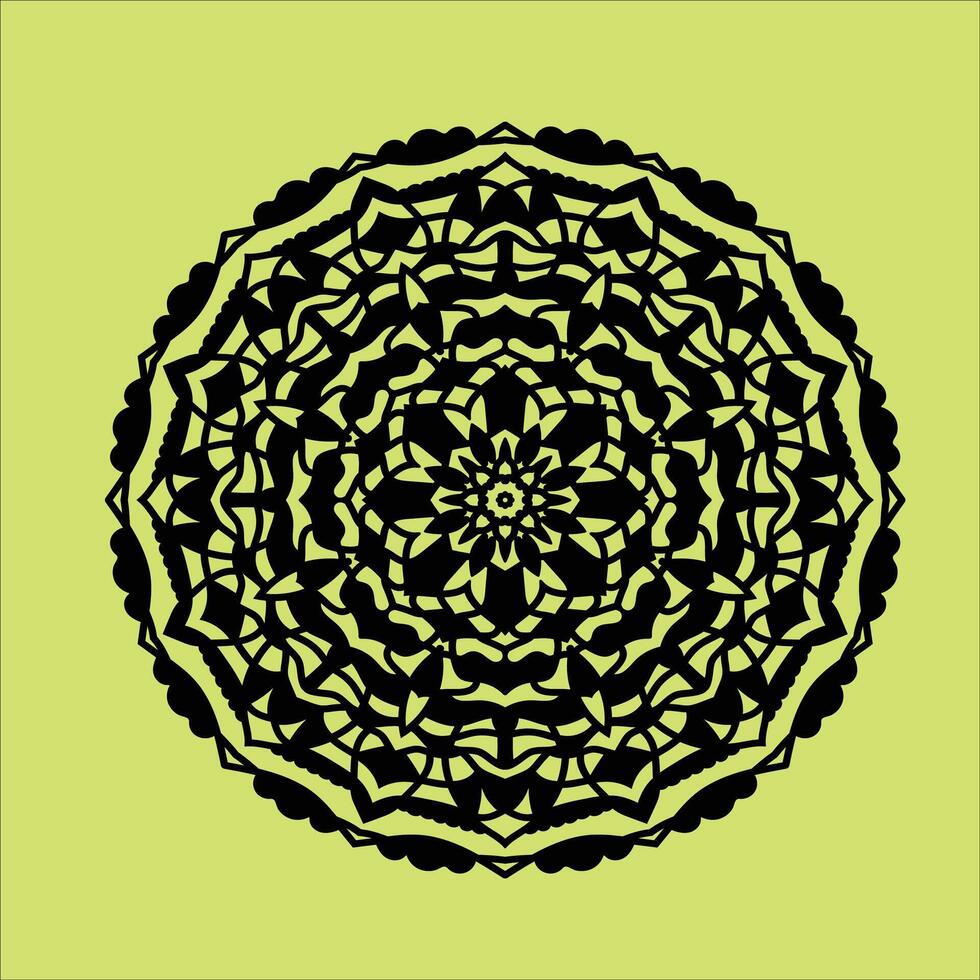 circulaire fleur mandala modèle pour henné, Mehndi, tatouage, décoration, mandala, ethnique décoratif élément, Islam, arabe, Indien, ottoman motifs. coloration livre page. mandala conception vecteur