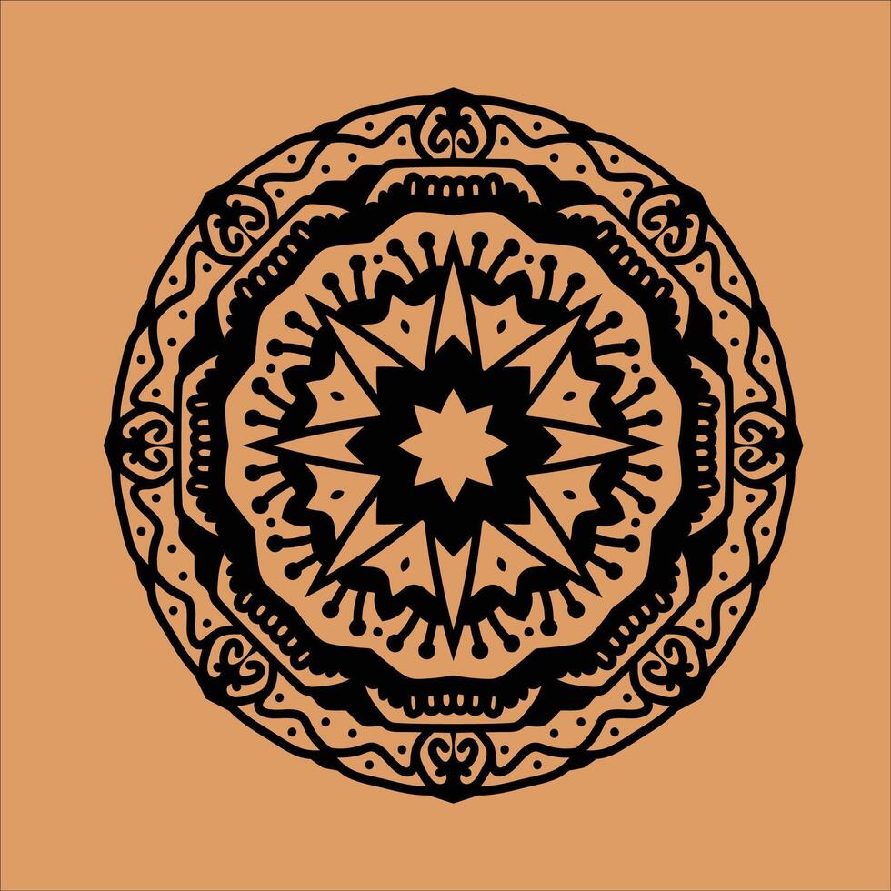 mandala ornement illustration, ethnique décoratif élément. Islam, arabe, Indien, ottoman motifs. Oriental modèle, vecteur illustration. mandala avec floral motifs.