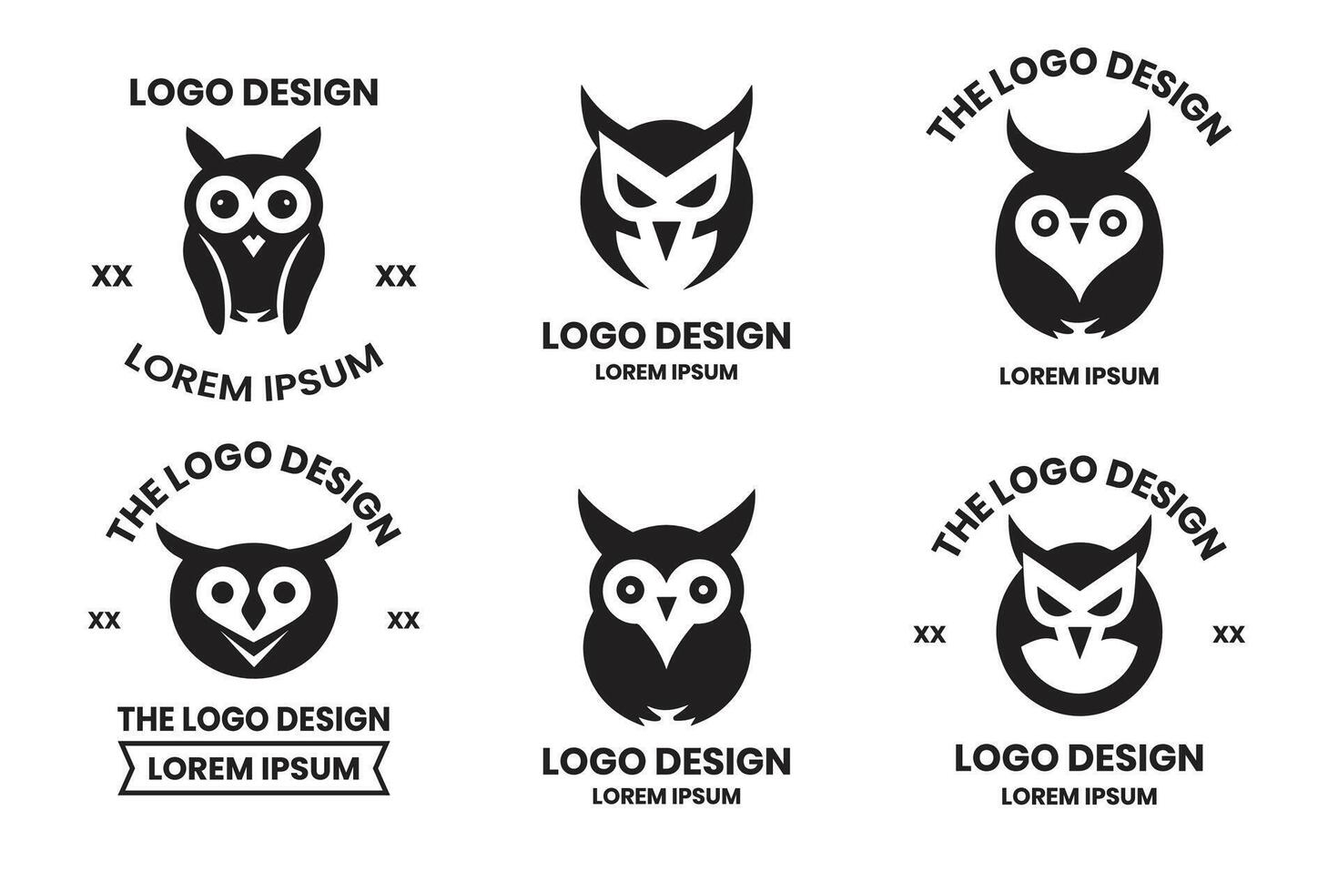 hibou logo ou badge dans librairie concept dans ancien ou rétro style vecteur