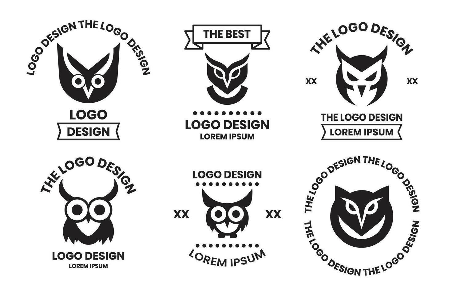 hibou logo ou badge dans librairie concept dans ancien ou rétro style vecteur