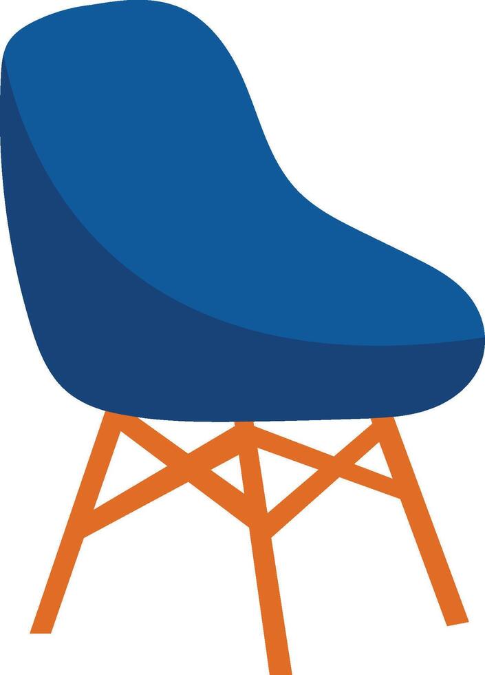 chaise plat style isolé sur Contexte vecteur
