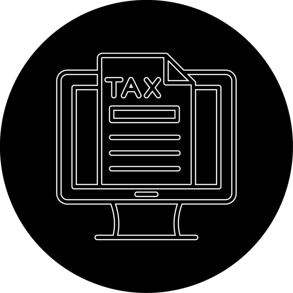 icône de vecteur de taxe en ligne