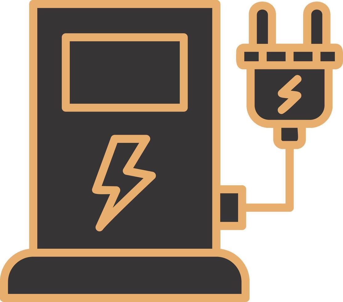 mise en charge station vecteur icône