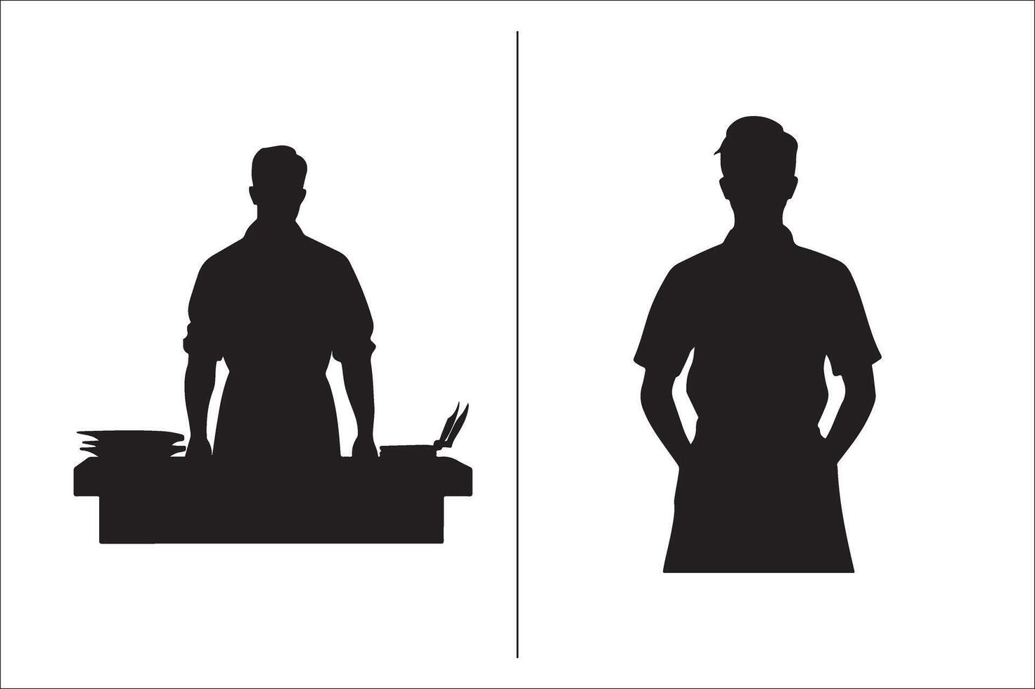 un barbecue et gril en relation silhouette vecteur