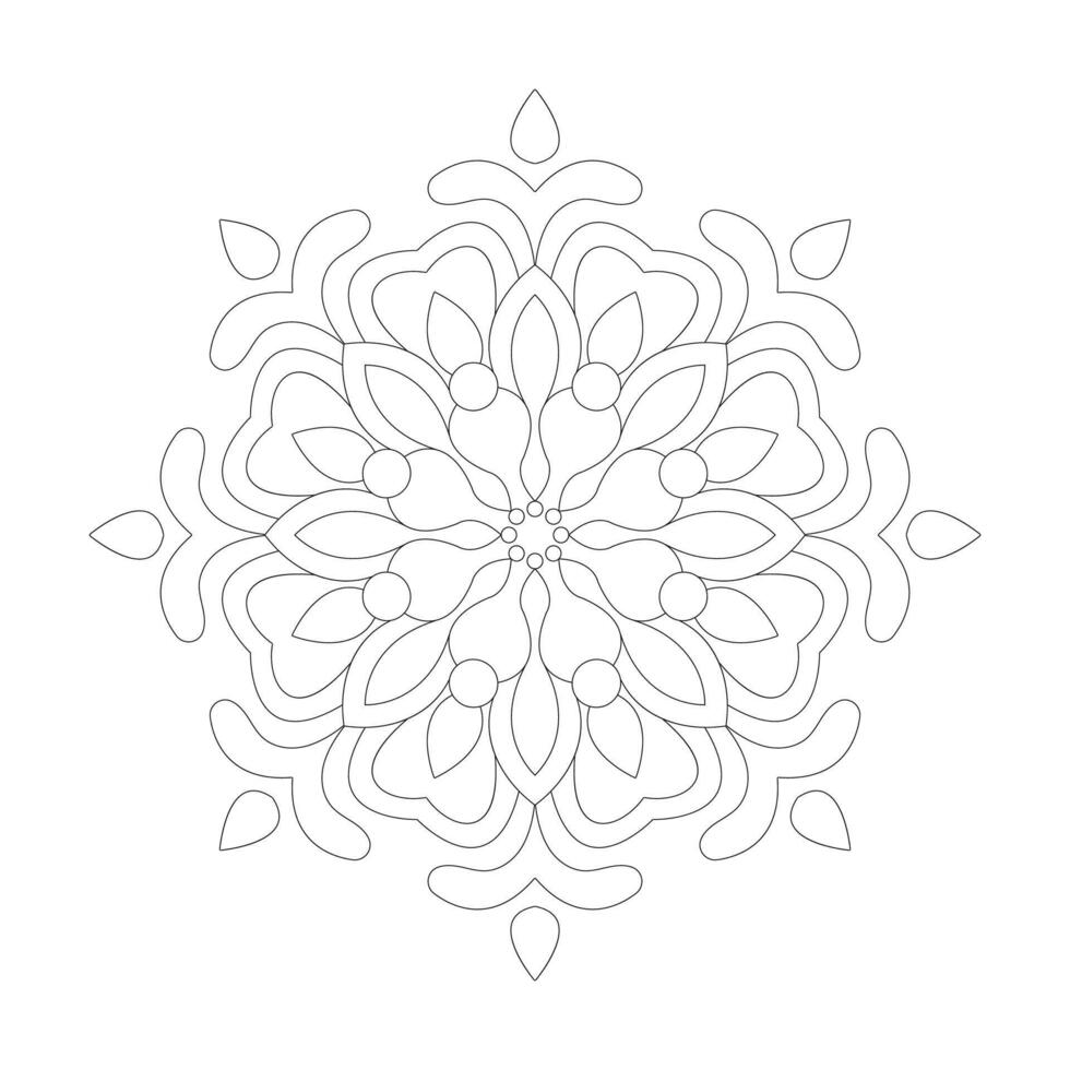 mandala Facile floral conception coloration livre page vecteur fichier