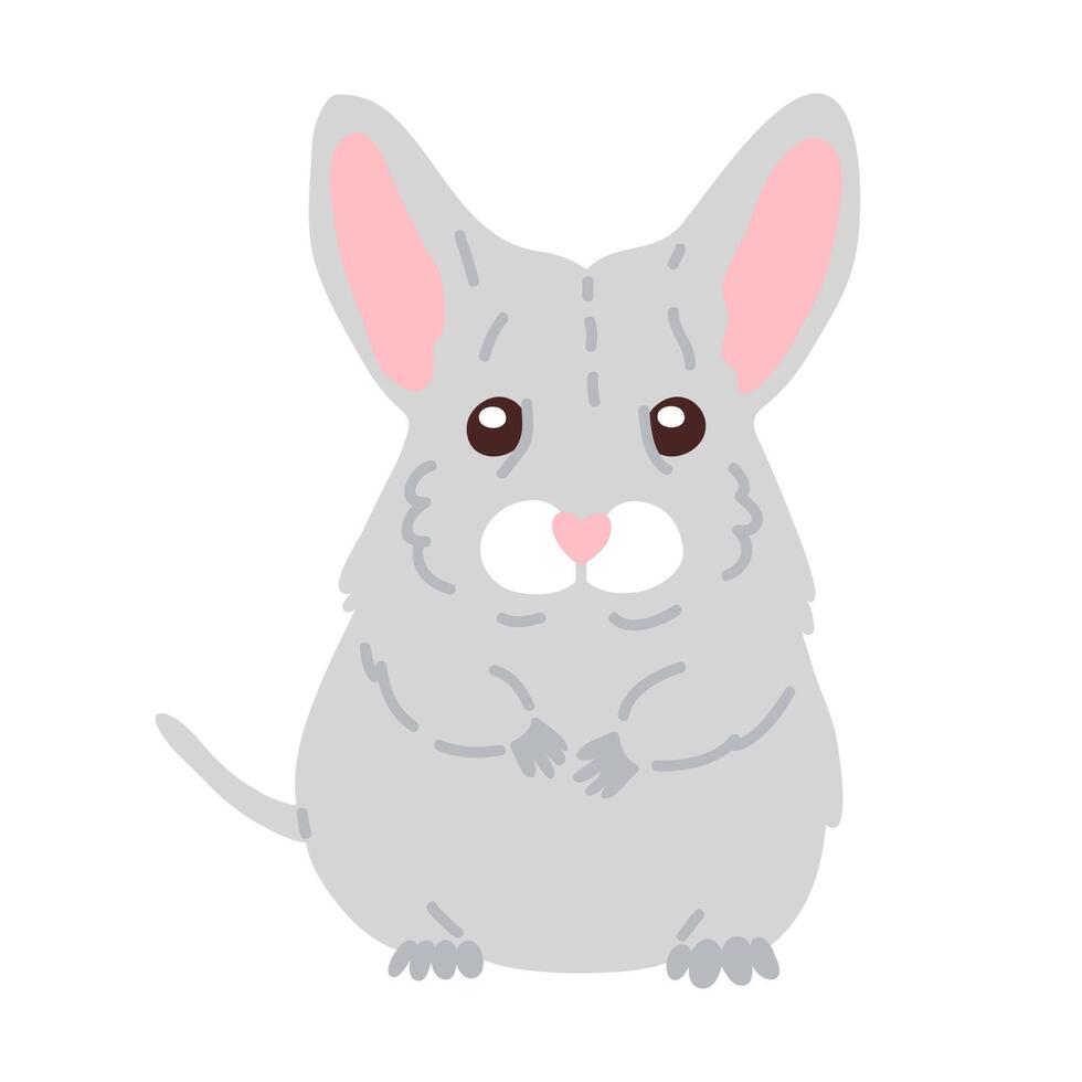 dessin animé bébé chinchilla vecteur