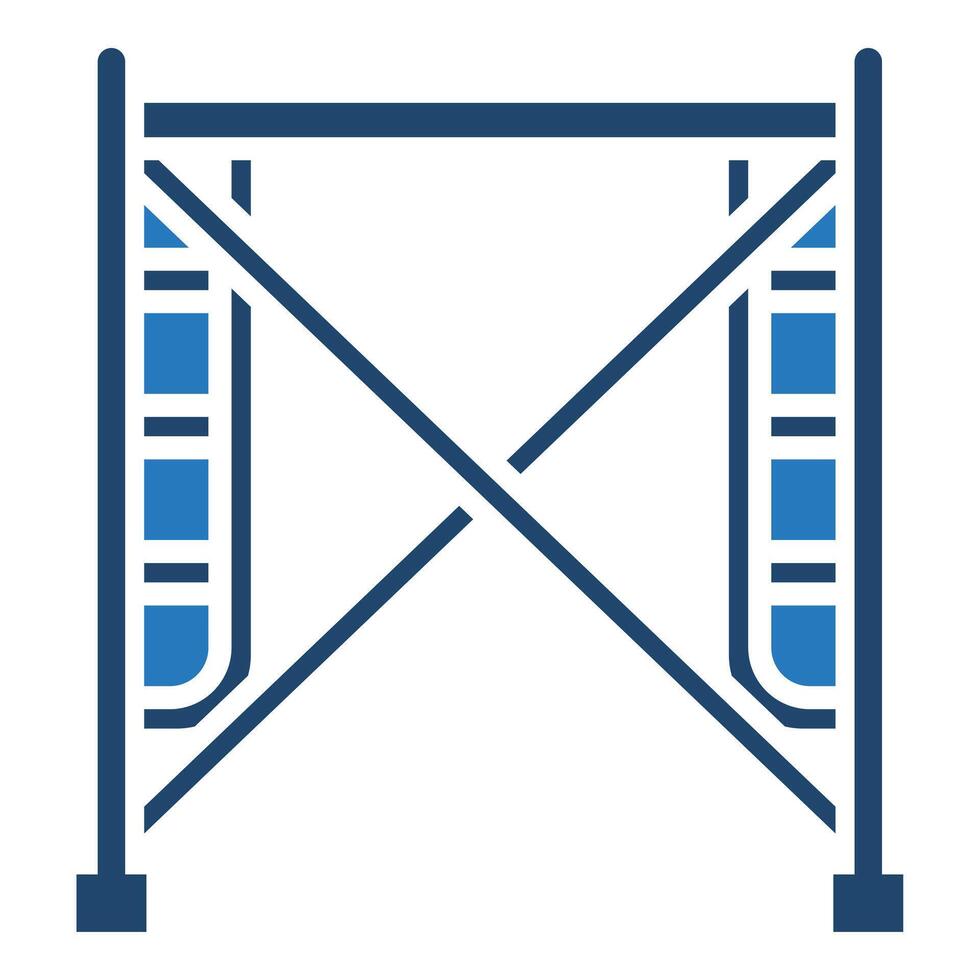 échafaudage icône ligne vecteur illustration