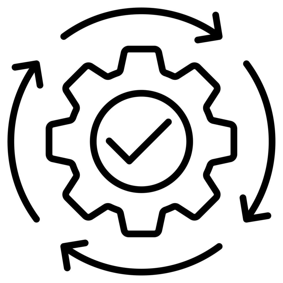 automatique icône ligne vecteur illustration