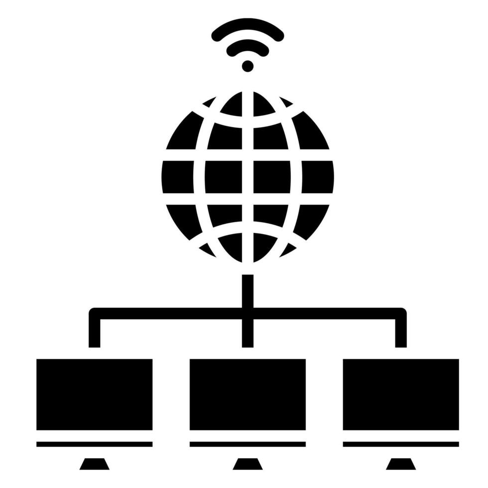 réseau connectivité icône ligne vecteur illustration