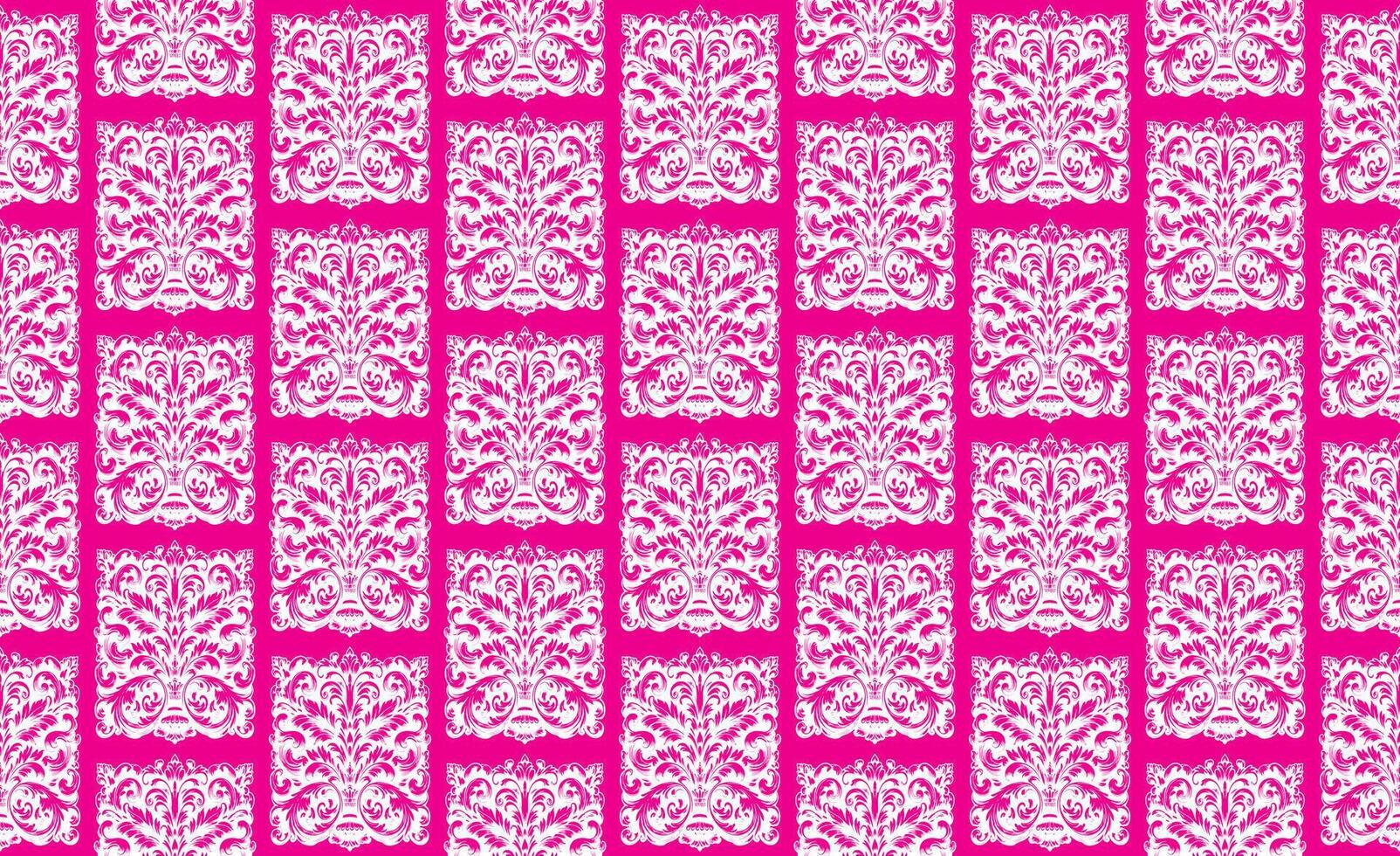 damassé en tissu textile sans couture modèle rose arrière-plan luxe décoratif ornemental floral ancien style. rideau, tapis, fond d'écran, vêtements, emballage, textile vecteur