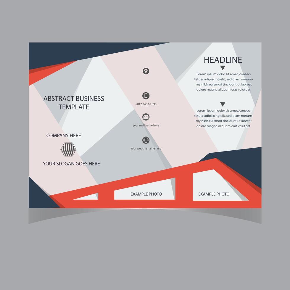 conception de modèle de brochure d'entreprise moderne et créative à trois volets vecteur