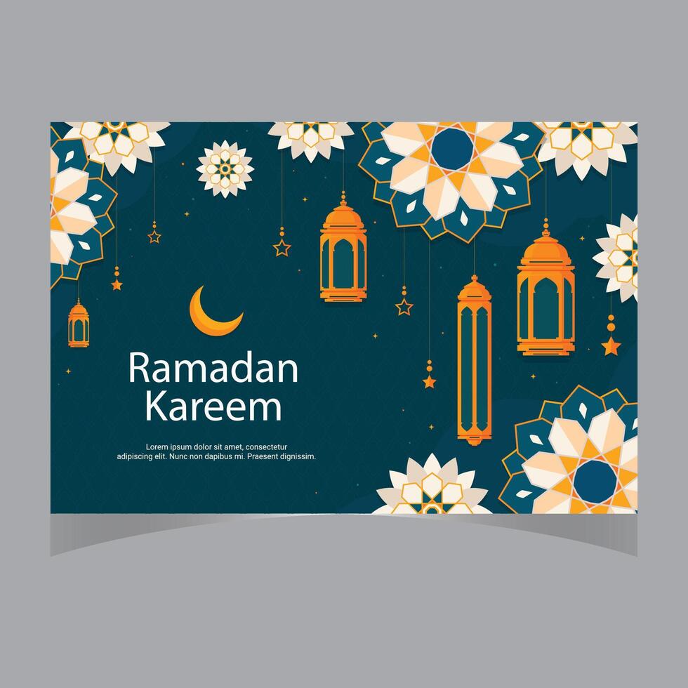islamique Ramadan Contexte pour social médias couverture modèle vecteur